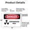 Signmission Contaminated Area Danger Sign, Plastic, 14in W x 10in L, 2PK OS-2PACK-DS-P-1014-L-1834 - alternate 4